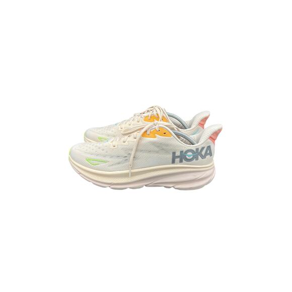 🤍 HOKA ONE ONE Clifton 9 Men’s 12B White Running Shoes – Max Cushion - Picture 6 of 8